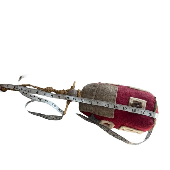 DZI Felted Wool Barn Birdhouse Wild Woolies Farm Decor Red Rustic - Picture 6 of 6